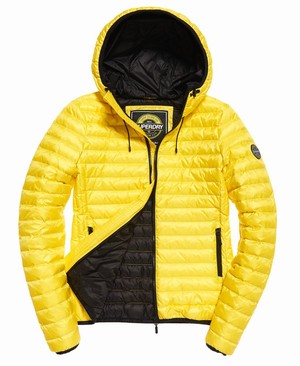 Superdry Core Down Hooded Női Kabát Sárga | UHVYK3284